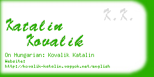 katalin kovalik business card